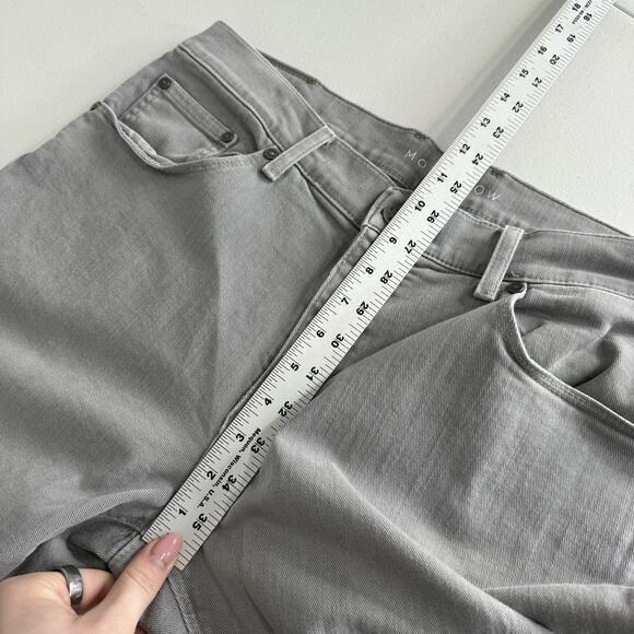 Mott & Bow Mercer Straight Leg Jeans Mens 35x30 Light Gray Stretch Twill Denim - Picture 9 of 12